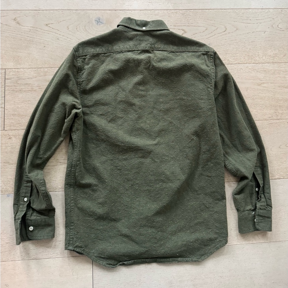 Taylor Stitch The Jack Shirt Olive Donegal Button Down Top Casual M - Picture 8 of 12